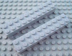 LEGO Lot of 2 Light Bluish Gray 2x10 Brick Pieces - Picture 1 of 1