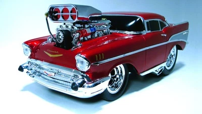 57Chevy1957 Chevrolet 1 18 55Race Car1955 12Dragster24Custom Built Model Classic - Image 1 of 4