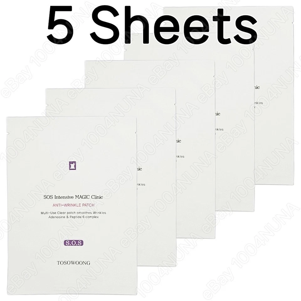 TOSOWOONG SOS Intensive Magic Clinic Anti Wrinkle Patch 5PCS Collagen K-Beauty - Image 1 of 3