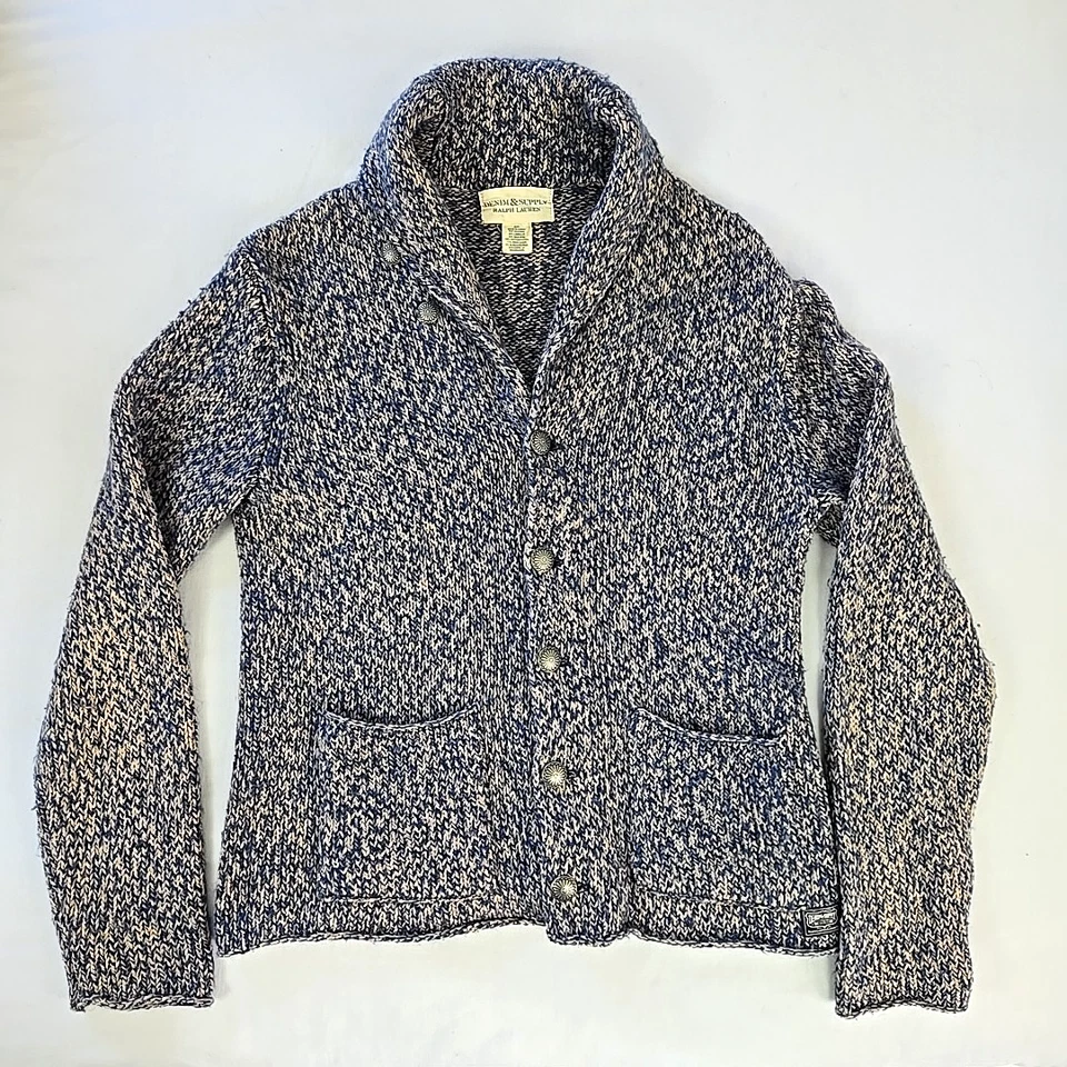 Cárdigan Ralph Lauren Denim & Supply Cuello Chal Para Hombre S Lino Seda Lana Alpaca Foto 1 de 4