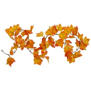 Guirnalda de cosecha de otoño Northlight preiluminada a batería hoja de arce - 5' x 5" - - Imagen 1 de 5