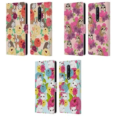HEAD CASE DESIGNS FLORAL & ANIMAL PATTERN LEATHER BOOK CASE FOR ONEPLUS PHONES - Image 1 of 4