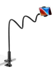 Soporte de teléfono de cuello de cisne para cama brazo flexible ajustable teléfonos celulares montaje... - Imagen 1 de 6