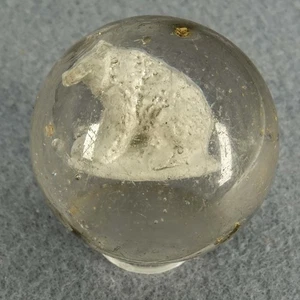 Marbles: SULPHIDE. Bear. 1-1/4". Near Mint(+) (8.9). (B1070) - Picture 1 of 6