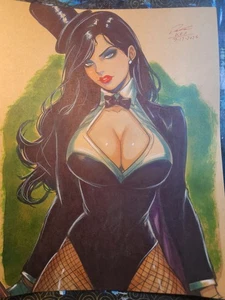 Zatanna Batman Original Comic Art Illustration signiert 8,5x11 Echtheitszertifikat - Bild 1 von 20