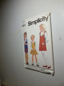 Simplicity 7933 Girls' Jumper Dress Sewing Pattern Size 7-12 Skirt - Picture 1 of 1