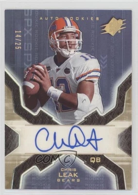 2007 SPx Auto Rookies Gold Holofoil /25 Chris Leak #161 Rookie Auto RC - Image 1 of 2