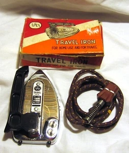 Vintage Apex Fold Up Travel Iron Original Box Japan - Picture 1 of 1