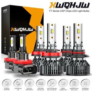 Combo H11 9005 H11 LED Headlight 130W 30,000LM Kit High Low Beam Fog Bulbs 6000K - Picture 1 of 8