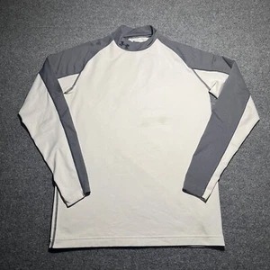 Under Armour Shirt Mens Medium Fitted Coldgear Mock Neck Stretch Logo Golf - Picture 1 of 11