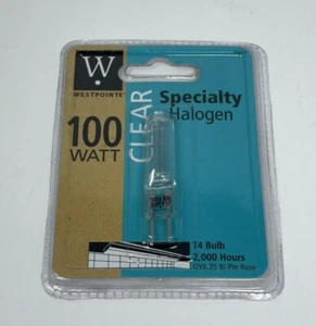 Westpointe 100 Watt Clear Specialty T4 Light Bulb 2000hr 120V GY6.35 BiPin 70900 - Picture 1 of 2