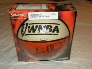 TINA THOMPSON Autograph WNBA Basketball TRISTAR COA Houston Comets HOF - Picture 1 of 4