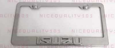 Marco de matrícula 3D Isuzu acero inoxidable acabado cromado libre de óxido Foto 1 de 4