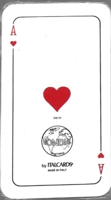 Carte da Gioco Pubblicitarie Ristorante Piatto d'Oro Furato - anni '80 Sigillato - Immagine 1 di 4