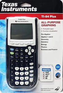 Texas Instruments TI-84 plus Graphics Calculator, Black - Picture 1 of 4