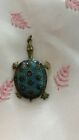 Vintage Chinese Export Articulated  Cloisonne Vermeil Sterling Silver Turtle...