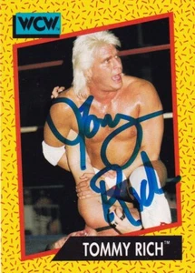 Tommy Rich signiert 1991 Impel WCW Wrestling Trading Card WWE #95 NWA ECW Wildfire - Bild 1 von 5