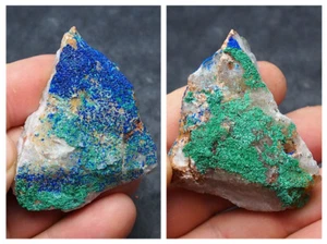 Azurite & Malachite Crystal Stone Natural Specimen Mineral Morocco - Picture 1 of 7