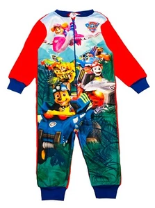Boys 1Onesie Paw Patrol One Piece Pyjama Sleepsuit Blue Red 18m -6 Years - Picture 1 of 7