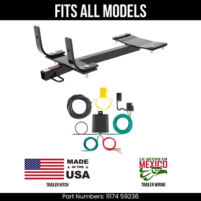 Enganche de remolque para BMW 325xi 01-05 + cableado de 4 vías para todos los modelos Curt 11174 59236 Foto 1 de 4