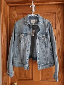 Torrid Destructed Denim Jeansjacke Damen Größe 1 Stretch Distressed Freizeit  - Bild 1 von 5