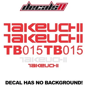 Takeuchi TB015 Mini Excavator Decal Set Sticker Aftermarket - Bild 1 von 1