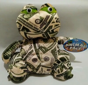 Kellytoy Money Frog Efectivo Papel Moneda Estampado Peluche Juguete de Peluche 10" Nuevo 2010 - Imagen 1 de 3