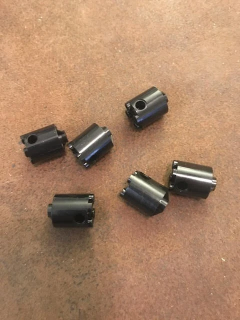 Lego Black Brick Round 2 x 2 x 2 Robot Body - with Bottom Axle Holder x Shape x6 - Image 1 of 1