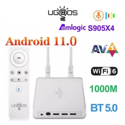 UGOOS AM7 TV Box Amlogic S905X4 Android 11 TV Box 4GB DDR4 32GB ROM - Image 1 of 4