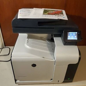 HP LaserJet Pro 500 Color MFP M570DN Printer Duplex Network Fax Copy W/ Toner - Picture 1 of 21