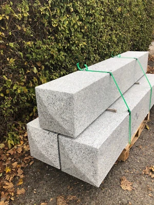 Granitsäule Einfahrt Eingang Steinsäule Torsäule massiv Naturstein 240x35x35cm - Bild 1 von 4