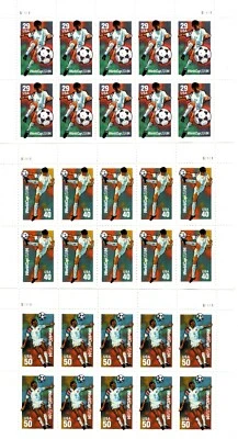 USA 1994 FIFA WORLD CUP THREE HALF SHEETS 30 STAMPS SCOTT 2834-2836 MNH - Image 1 of 4
