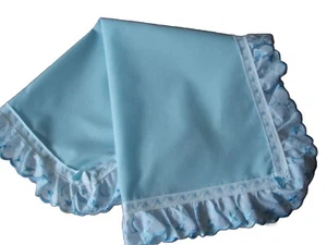 Baby bedding Handmade Blue Moon and Stars PolyCotton Frilled Sheet-mose/crib - Picture 1 of 1