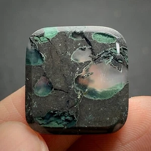Cabujón de ágata amigdaloidal natural 19x17,5x3,5 mm alta calidad 13 ct - Imagen 1 de 7