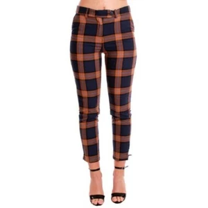QUEGUAPA Women's Trousers Cigarette Fabric Tartan Scottish Girl Sexy 7305 - Picture 1 of 7