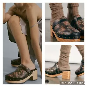FREE PEOPLE Zoccolo donna Calabasas floreale taglia 38 (8) - Foto 1 di 15