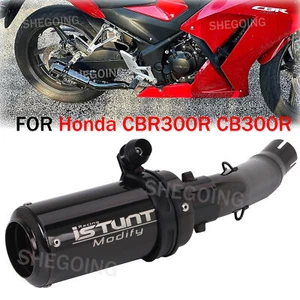 Silenciador de escape completo completo para motocicleta Honda CBR300R CB300R 2018-2023 - Imagen 1 de 6