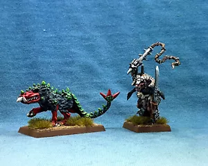 25mm Warhammer WGS Painted Beastmen Khazrak the One-Eye and Redmaw BE006 - Picture 1 of 6