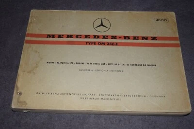 Ersatzteilliste Ersatzteilekatalog Mercedes Dieselmotor OM 346.E 02/1965 - Bild 1 von 4