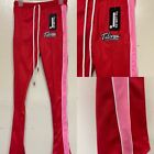 Tulones Stacked Track Pants Athletic Side Stripe Custom Sold Out Red Pink