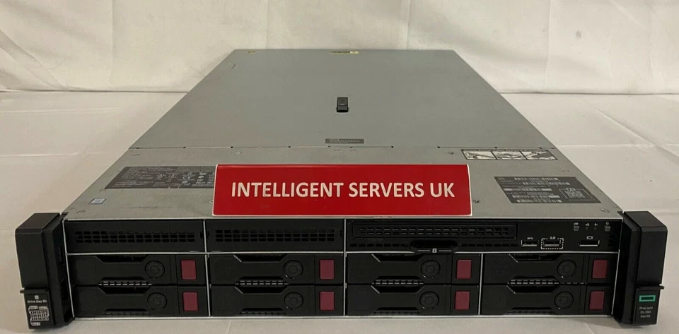 HPE DL380 Gen10 2x Gold 6142 192GB RAM 8x 8TB HDDs 1x P408i-a 2u Rack Server - Image 1 of 2