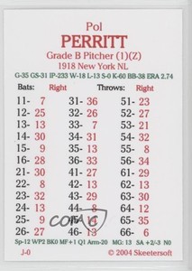 2004 Skeetersoft Baseball Pol Perritt