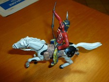 SOLDATINI XILO/CROMO - INDIANO A CAVALLO - IN GOMMA - ANNI '60 -