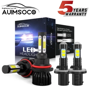For Dodge Durango Sport 1998-2000 4x LED Headlight High Low Beam Fog Light Bulbs - Picture 1 of 15