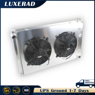 3Row Radiator With Fan Shroud For 1973-1987 1986 CHEVROLET Chevy C/K C10 C20 C30 Foto 1 de 4