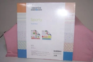 Creative Memories 12x12" SPORTY 24 pc. Stack Pack Sheets + 2 Die Cut Sheets NEW - Picture 1 of 1