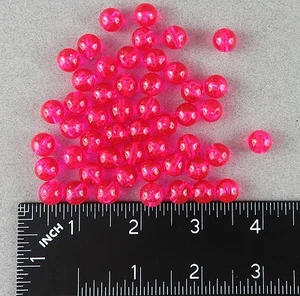 Cuentas redondas rosa fluorescente de 10 mm 100 quilates aparejo de pesca EE. UU. envío gratuito - Imagen 1 de 4