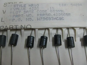 1x RBR56L42200BR 4.22K Ohm 0.1% Wirewound Resistors  1/8W  10 PPM / °C - Picture 1 of 2