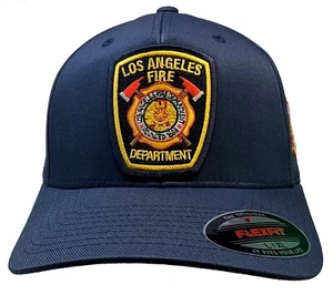 LAFD LOS ANGELES FIRE DEPARTMENT HAT NAVY FLEXFIT SIZE L/XL - Picture 1 of 5