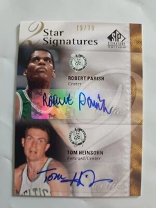 ROBERT PARISH/TOM HEINSOHN 79/79: 2009 SP Signature Edition 2 Star Auto CELTICS  - Picture 1 of 14
